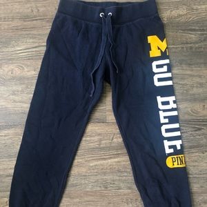 PINK/Victoria’s Secret Go Blue/UofM Sweatpants